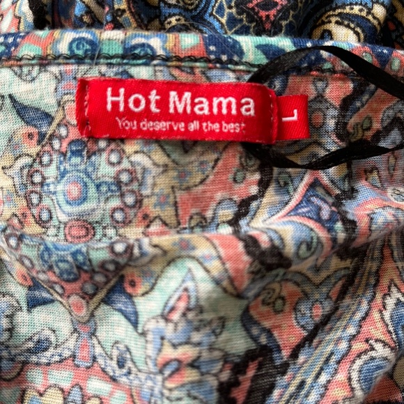 Hot Mama Bodycon Paisley Patterned Maternity Dress, Size Large - Picture 5 of 5